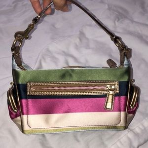 Legacy Striped Kiss Pocket Coach Purse